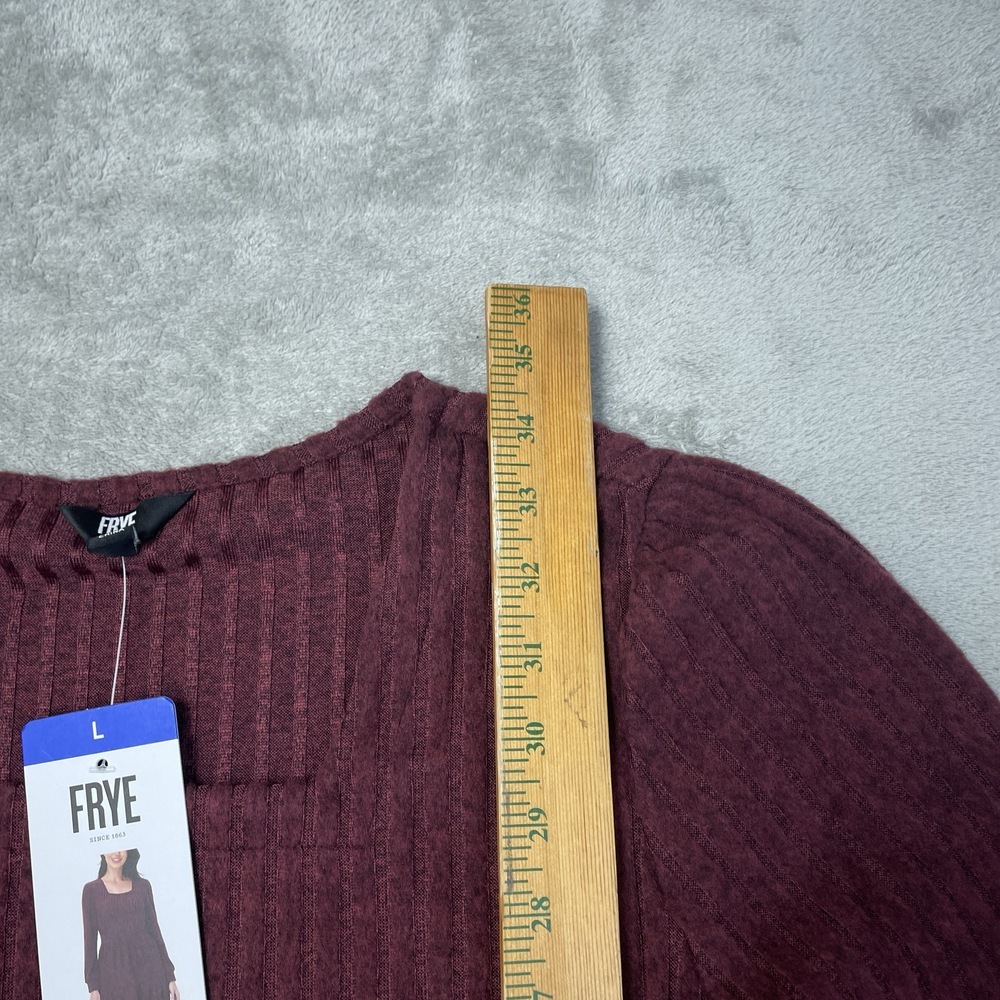 Frye Women's L Casual Dress Dark Red Polyester H0734 - Picture 4 of 8